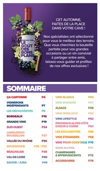 Catalogue de la semaine "FOIRE AUX VINS" avec 2 pages, valide du 21/09/2026 au 05/10/2026 pour Saint-Renan et alentours Prospectus de la semaine "FOIRE AUX VINS" avec 2 pages, valide du 21/09/2026 au 05/10/2026 pour Saint-Renan et alentours