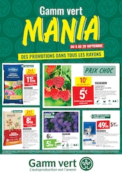 Prospectus Jardineries & Animaleries Gamm vert en cours à Sauveterre-de-Guyenne et alentours, "Gamm vert MANIA", 8 pages, 09/09/2026 - 20/09/2026 Catalogue Jardineries & Animaleries Gamm vert en cours à Sauveterre-de-Guyenne et alentours, "Gamm vert MANIA", 8 pages, 09/09/2026 - 20/09/2026
