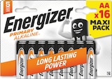 Primary Alkaline 16 Piles AA - ENERGIZER - Netto à Versailles Primary Alkaline 16 Piles AA - ENERGIZER en promo chez Netto Versailles à 6,90 €