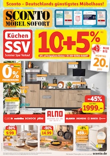 Waschmaschine im aktuellen Sconto SB Prospekt (Norderstedt) Waschmaschine im Sconto SB Prospekt "KÜCHEN SSV" mit 8 Seiten (Norderstedt)