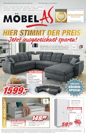 Kleiderschrank im Möbel AS Prospekt in Aalen Aktueller Möbel AS Prospekt mit Kleiderschrank, "HIER STIMMT DER PREIS! Jetzt ausgezeichnet sparen!", Seite 1