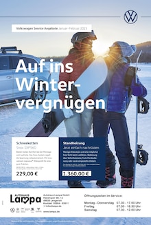 Aktueller Volkswagen Prospekt "Auf ins Wintervergnügen" Seite 1 von 1 Seite für Lengerich