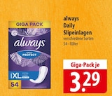 always Daily Slipeinlagen bei famila Nordost im Wolgast Prospekt für 3,29 €