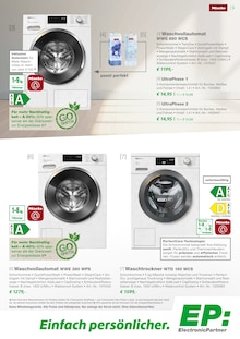 Waschmaschine im aktuellen EP: Prospekt (Pulheim) Waschmaschine im EP: Prospekt "MIELE HAUSGERÄTE -effizient und langlebig-" mit 12 Seiten (Pulheim)