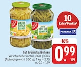Bohnen im Angebot bei EDEKA in Gera Bohnen Angebote von Gut & Günstig bei EDEKA Gera für 0,99 €