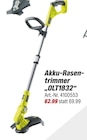 Akku-Rasentrimmer „OLT1832“ von Ryobi für 62,99 € bei toom Baumarkt im Angebot Akku-Rasentrimmer „OLT1832“ von Ryobi im aktuellen toom Baumarkt Prospekt