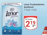 Trocknertücher Aprilfrisch im Angebot bei GLOBUS in Bad Homburg Trocknertücher Aprilfrisch Angebote von Lenor bei GLOBUS Bad Homburg für 2,19 €