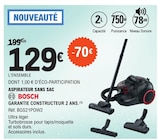 Aspirateur sans sac - BOSCH en promo chez E.Leclerc Poitiers à 129,00 €