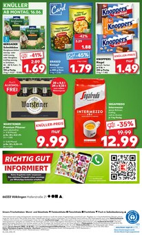Warsteiner im aktuellen Kaufland Prospekt (Völklingen) Warsteiner im Kaufland Prospekt "KNÜLLER" mit 54 Seiten (Völklingen)
