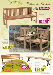 Gartenbank im Möbel Inhofer Prospekt "IHR WOHLFÜHLORT UNTER FREIEM HIMMEL" auf Seite 15