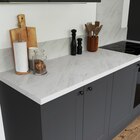 Plan de travail stratifie imitation marbre blanc l.240 cm en promo chez Brico Dépôt Grasse à 69,90 €