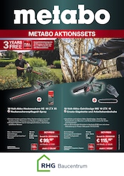 Aktueller RHG Baucentrum Baumarkt Prospekt in Neumark und Umgebung, "Metabo-Aktionssets – Jetzt ZUGREIFEN!" mit 4 Seiten, 23.05.2024 - 31.03.2025