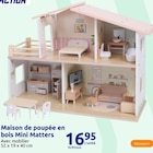 Maison de poupée en bois - Mini Matters en promo chez Action Pau à 16,95 €