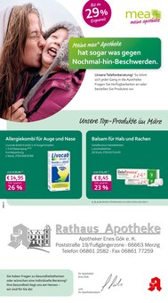 mea - meine apotheke Prospekt der Woche "Unsere März-Angebote" Seite 1, 01.03.2026 bis 31.03.2026 für Merzig Aktueller mea - meine apotheke Prospekt "Unsere März-Angebote" Seite 1 von 4 Seiten für Merzig