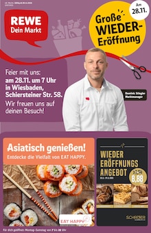 REWE Prospekt der Woche "Dein Markt" Seite 1, 24.11.2025 bis 29.11.2025 für Wiesbaden Aktueller REWE Prospekt "Dein Markt" Seite 1 von 39 Seiten für Wiesbaden