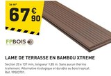Promo Lame de terrasse en bambou Xtreme à 67,90 € dans le catalogue Tout Faire à Marcellaz-Albanais