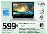 Pc portable - ACER en promo chez E.Leclerc Saint-Quentin à 599,00 €