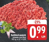 EDEKA - Hackfleisch gemischt Angebot im Prospekt Hackfleisch gemischt bei EDEKA im Prospekt "" für 0,99 €