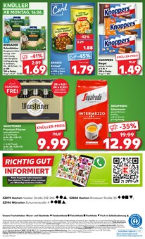 Warsteiner im aktuellen Kaufland Prospekt (Würselen) Warsteiner im Kaufland Prospekt "KNÜLLER" mit 54 Seiten (Würselen)