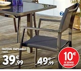 Fauteuil empilable en promo chez Intermarché Vandœuvre-lès-Nancy à 39,99 €