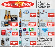 Getränke Oase Prospekt "Aktuelle Angebote" für Waltrop, 1 Seite, 27.07.2026 - 01.08.2026 Getränke Oase Prospekt "Aktuelle Angebote" für Waltrop, 1 Seite, 27.07.2026 - 01.08.2026