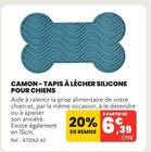 TAPIS À LÉCHER SILICONE POUR CHIENS - CAMON en promo chez Animalis Antibes à 6,39 €