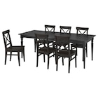 Tisch und 6 Stühle schwarz/braunschwarz Angebote von INGATORP / INGOLF bei IKEA Braunschweig für 738,94 €