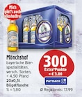 bayerische Bierspezialitäten von Mönchshof für 17,99 € bei EDEKA im Angebot bayerische Bierspezialitäten von Mönchshof im aktuellen EDEKA Prospekt