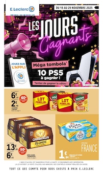 Prospectus E.Leclerc de la semaine "LES JOURS Gagnants" avec 1 pages, valide du 18/11/2025 au 29/11/2025 pour Saint-Laurent-Blangy et alentours
