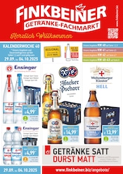 Aktueller Finkbeiner Prospekt mit Bier, "Herzlich Willkommen", Seite 1