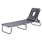 Saunaliege im POCO Prospekt Outsunny Gartenliege grau Metall B/H/L: ca. 56x28x190 cm im aktuellen POCO Prospekt für 58,49 €