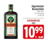 Kräuterlikör Angebote von Jägermeister bei EDEKA Heidenheim für 10,99 €