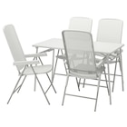Aktuelles Tisch+4 Hochlehner/außen weiß/weiß/grau Angebot bei IKEA in Wiesbaden ab 289,99 €