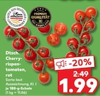 Aktuelle Tomaten Angebote bei Kaufland in Augsburg Aktuelles Dtsch. Cherry-rispen-tomaten, rot Angebot bei Kaufland in Augsburg ab 1,99 €