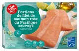 Portions de filet de saumon rose du Pacifique MSC sauvage en promo chez Lidl Brest à 2,19 €
