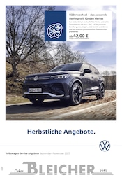 Volkswagen Prospekt für Friedrichshafen: "Herbstliche Angebote.", 1 Seite, 01.09.2025 - 30.11.2025