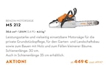 BENZIN-Motorsäge MS 212 bei STIHL im Kreischa Prospekt für 449,00 €