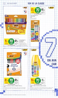 Catalogue Intermarché de la semaine "70% EN AVANTAGE CARTE Sur une sélection rentrée des classes" avec 2 pages, valide du 05/08/2025 au 31/08/2025 pour Agde et alentours Prospectus Intermarché de la semaine "70% EN AVANTAGE CARTE Sur une sélection rentrée des classes" avec 2 pages, valide du 05/08/2025 au 31/08/2025 pour Agde et alentours