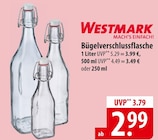 Westmark Bügelverschlussflasche im Angebot bei famila Nordost in Norderstedt Westmark Bügelverschlussflasche Angebote bei famila Nordost Norderstedt für 2,99 €