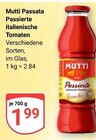 Passata Passierte italienische Tomaten Angebote von Mutti bei GLOBUS Trier für 1,99 €