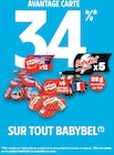 34% en avantage carte sur tout BABYBEL à Intermarché Super dans Carignan