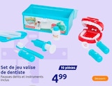 Set de jeu valise de dentiste en promo chez Action Lille à 4,99 €