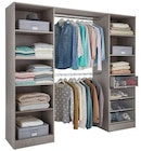 Kit dressing(1) 2 colonnes Qazar décor chêne grisé H. 200 cm x L. 220 cm x P. 48 cm en promo chez Castorama Mulhouse à 149,00 €