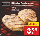 Aktuelle Hähnchen Angebote bei Netto Marken-Discount in Siegen (Universitätsstadt) Aktuelles Hähnchen-Minutensteaks in Joghurt-Mango-Marinade Angebot bei Netto Marken-Discount in Siegen (Universitätsstadt) ab 3,99 €