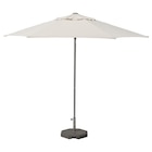 Sonnenschirm mit Ständer helles Graubeige/Huvön grau Angebote von JOGGESÖ bei IKEA Magdeburg für 114,99 €