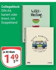 Aktuelle Schulbedarf Angebote bei GLOBUS in Rostock Aktuelles Collegeblock Angebot bei GLOBUS in Rostock ab 1,49 €