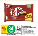 Minis barres chocolatées Kit Kat - Nestle en promo chez Intermarché Minis barres chocolatées Kit Kat - Nestle dans le catalogue Intermarché