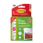 Lot de 4 + 2 languettes adhésives accroche-tableaux grandes 3M Command max 7kg à Castorama dans Aytré