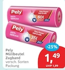 Müllbeutel Zugband 60L von Pely im aktuellen budni Prospekt für 1,49 €