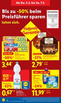 Wasser im aktuellen Lidl Prospekt (Stuttgart) Wasser im Lidl Prospekt "LIDL LOHNT SICH" mit 71 Seiten (Stuttgart)